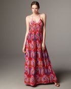 Tibi Crepe-de-chine Maxi Dress - Lyst