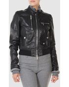 DSquared² Leather Outerwear - Lyst