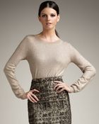 Alice + Olivia Crewneck Rhinestone Sweater - Lyst
