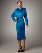 Saint Laurent Capelet Tie-waist Dress - Lyst