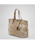 Bottega Veneta Stone Plaster Velvet Python Bag - Lyst