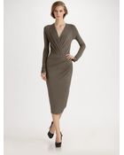 Donna Karan New York Draped Jersey Skirt - Lyst