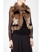 Elizabeth And James Elizabeth Fur Knit Vest Jacket - Lyst