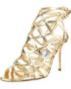 Jimmy Choo Mirrored Strappy Sandal - Lyst
