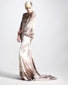 Roberto Cavalli Hand-devore Velvet Gown - Lyst