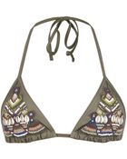 AllSaints Zingtac Bikini Top - Lyst