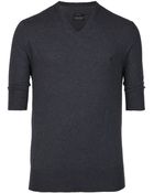 AllSaints Devise H/s V-neck - Lyst