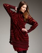 Jean Paul Gaultier Silk Devore Tunic - Lyst