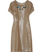 Matthew Williamson Embellished Lamé Dress - Lyst