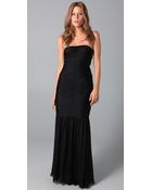 Halston Heritage Gathered Gown - Lyst