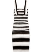 Hervé Léger Ombré Striped Bandage Dress - Lyst
