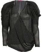 Emanuel Ungaro Polka-dot Silk-chiffon Blouse - Lyst