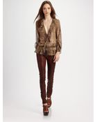 Haute Hippie Silk Drape Blouse - Lyst