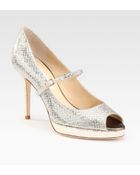 Jimmy Choo Mary Jane Glitter Pumps - Lyst