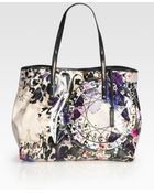 Jimmy Choo Scarlett Glazed Canvas Tote Bag - Lyst