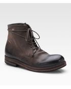 Marsell Rustic Leather Ankle Boots - Lyst