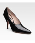 Rochas Patent Leather Point Toe Pumps - Lyst
