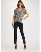 Sachin & Babi Mona Embellished Cap-sleeve Top - Lyst