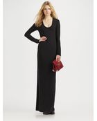 T By Alexander Wang Long-sleeve Maxi Dress - Lyst
