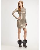Alice + Olivia Tabitha Fitted Metallic Dress - Lyst