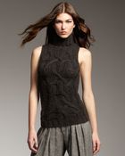 Theyskens' Theory Sleeveless Cable-knit Sweater - Lyst
