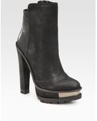 B Brian Atwood Taurasa Leather Lug-sole Ankle Boots - Lyst
