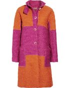 Bottega Veneta Block-color Wool-blend Bouclé Coat - Lyst