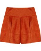 Markus Lupfer Pleated Knitted Mini Skirt - Lyst