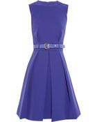 Preen By Thornton Bregazzi Grace Pleated Stretch-crepe Dress - Lyst