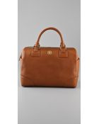 Tory Burch Saffiano Robinson Satchel - Lyst