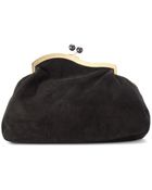 Miu Miu Oversized Suede Clutch - Lyst