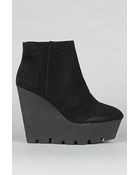 Cheap Monday The Monolit Wedge in Black Suede - Lyst
