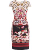 Mary Katrantzou Lily Pond Silk Dress - Lyst