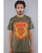 Obey The Low Life Monogram Basic Tee in Olive - Lyst