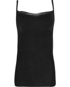 Alberta Ferretti Chiffon-trimmed Wool Tank - Lyst