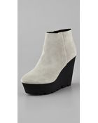Cheap Monday Monolit Suede Wedge Booties - Lyst