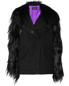 Sonia Rykiel Wool-twill and Goat Hair Oversized Jacket - Lyst