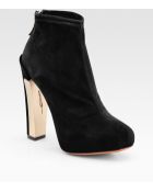 B Brian Atwood Edeline Stretch Suede Ankle Boots - Lyst