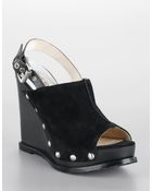 MICHAEL Michael Kors Belinda Studded Slingback Wedges - Lyst