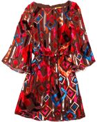 Alice + Olivia Gemma Velvet Blouson Dress - Lyst