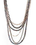 Bita Pourtavoosi Chain and Pearl Necklace - Lyst