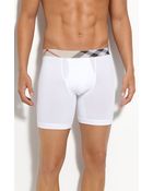 Burberry Check Trim Boxer Briefs - Lyst