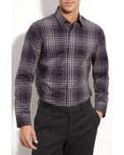 Calibrate Plaid Trim Fit Sport Shirt - Lyst