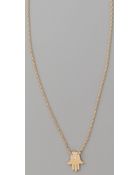 Jennifer Zeuner Mini Hamsa Diamond Necklace - Lyst