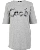 Markus Lupfer Grey Cool Embroidered T-shirt - Lyst