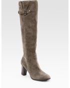 MICHAEL Michael Kors Burke Suede Knee-high Boots - Lyst