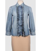 Stefanel Denim Shirts - Lyst