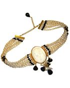 Toosis Cameo Pearl Choker Necklace - Lyst