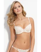 Betsey Johnson Eyelet Lace Demi Bra - Lyst
