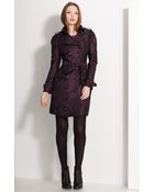 Burberry Print Double Breasted Trench - Lyst